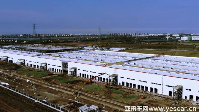 特斯拉上海工厂厂房建设已接近完工